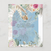 バジェットブルーピンクパンパスグラス茶パーティーシャワー チラシ (裏面)