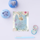 バジェットブルーピンクパンパスグラス茶パーティーシャワー チラシ (シングル)