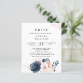 バジェットブルーピンクフローラブライダルシャワー層 (スタンド正面)