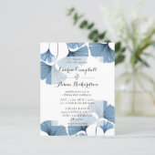 バジェットブルーフォージウォータカラー結婚式招待状 (スタンド正面)