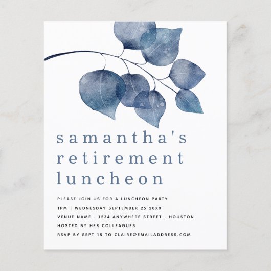 バジェットブルーフォージズリタイアメントパーティー招待状 (正面)