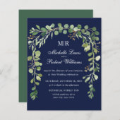 バジェットブルーフローラアーチサマー春の結婚式 (正面/裏面)