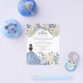 バジェットブルーフローラキンセアニラ招待状 チラシ (シングル)