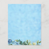 バジェットブルーフローラベアーボーイベビーシャワー招待状 (裏面)