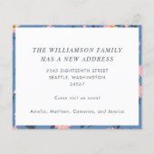 バジェットブルーフローラ我々は新しいホームムービングカードを移動 (裏面)