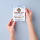 バジェットブループライド父の日BBQパーティー招待状 チラシ (手)