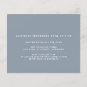 バジェットブルーベビーシャワー招待状 (裏面)