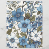 バジェットブルーペリウィンクルワイルドフラワー結婚ズ チラシ (裏面)