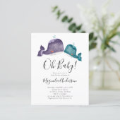 バジェットブルーホエールオーベビーシャワー招待状 (スタンド正面)