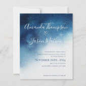 バジェットブルーホワイトお洒落スノーフレーク結婚ズ (正面)