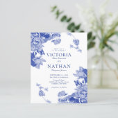 バジェットブルーホワイトフラワーチノイスリーシック結婚ズ (スタンド正面)