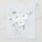 バジェットブルーホワイトフローラブライダルシャワー招待 (裏面)