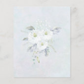 バジェットブルーホワイトフローラ結婚式招待状 (裏面)