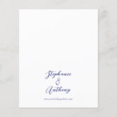 バジェットブルーホワイトワイルドフラワーバード結婚スケッチ (裏面)