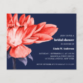 バジェットブルーミングフラワーオレンジネイビーブライダルシャワー (正面)