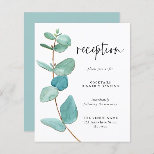 バジェットブルーユーカリプトゥスウェディングレセプション詳細 (正面/裏面)