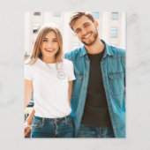 バジェットブルーユーカリプトゥス写真婚約招待状 (裏面)