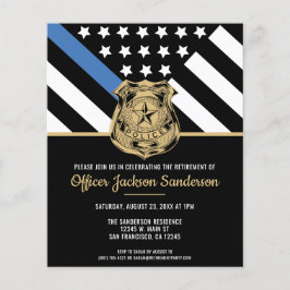 バジェットブルーライン警察退職招待状