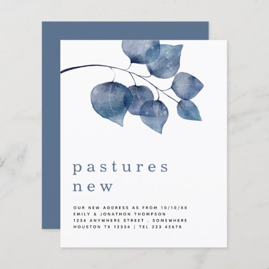 バジェットブルーリーフ新しいアドレスの移動詳細 (正面/裏面)