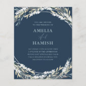 バジェットブルー冬の水の色の葉結婚の (正面)