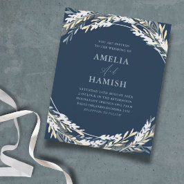 バジェットブルー冬の水の色の葉結婚の