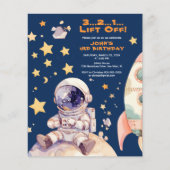 バジェットブルー宇宙スター銀河系宇宙飛行士誕生日 (正面)