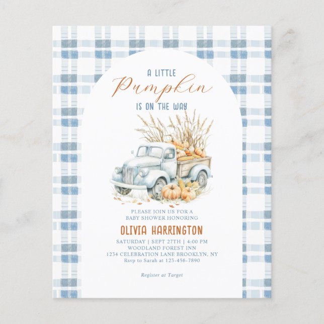 バジェットブルー小さなかぼちゃのトラックボーイ赤ちゃんシャワー (正面)