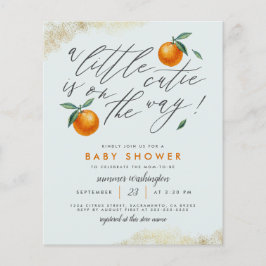 バジェットブルー小さなかわいこちゃんオレンジ色の赤ちゃんシャワー