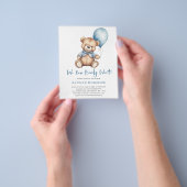 バジェットブルー我々は真珠のように待つことができ男の子のシャワー チラシ (手)