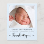 バジェットブルー男の赤ちゃん写真誕生のお知らせ (正面)