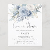 バジェットブルー花模様ラブイン開花ブライダルシャワー (正面)