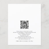 バジェットブルー花模様QR結婚の夕べパーティー (裏面)