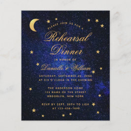 バジェットブルー金ゴールドスターズリハーサルディナー招待状