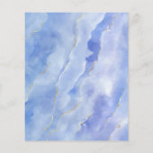 バジェットブルー金ゴールド大理石結婚のメニュー チラシ (裏面)