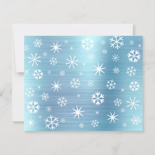 バジェットブルー1stホリデーベビーフォトスノーフレークスカード (裏面)