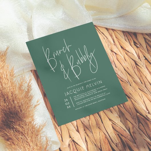 バジェットブルー&グリーンブランチ&バブリーブライダルシャワー