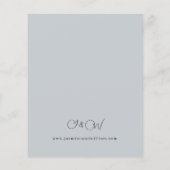 バジェットブルー&ネイビーフローラオンブルーグレイ結婚ズ (裏面)