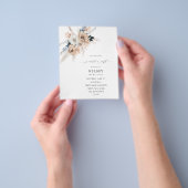 バジェットブルー&ベージュボホフローラ卒業パーティー チラシ (手)