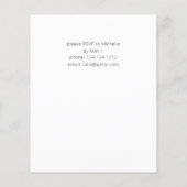 バジェットブルー&ベージュボホフローラ卒業パーティー チラシ (裏面)