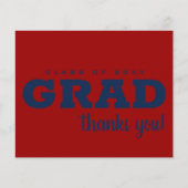 バジェットブルーonダークレッドグラードありがとうメモ (正面)