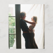 バジェットブロージュダスティバラ写真結婚式招待状 (裏面)