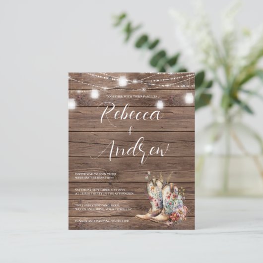 バジェットブーツカウボーイ女性のカーボーイフローラライト結婚ズ (スタンド正面)