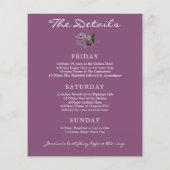 バジェットプラム牡丹バチェロレッテ招待状 (裏面)