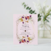 バジェットプラム&サンゴフローラ結婚式招待状 (スタンド正面)