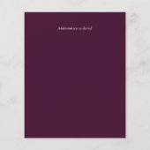 バジェットプラム&サンゴフローラ結婚式招待状 (裏面)