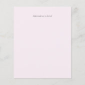 バジェットプラム&サンゴフローラ結婚式招待状 (裏面)