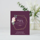 バジェットプラム&サンゴフローラ結婚式招待状 (スタンド正面)