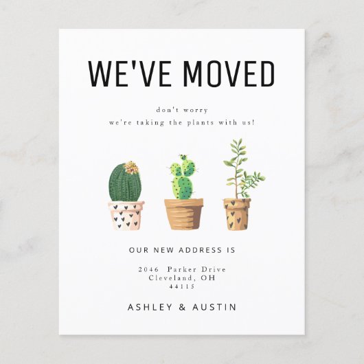 バジェットプラントラバーおもしろい引っ越しました発表Fl チラシ (正面)