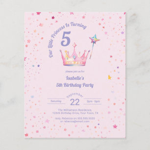 バジェットプリンセスクラウンピンク小さな女の子誕生日