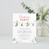 バジェットプレイドクリスマスホリデーパーティー招待状 (スタンド正面)